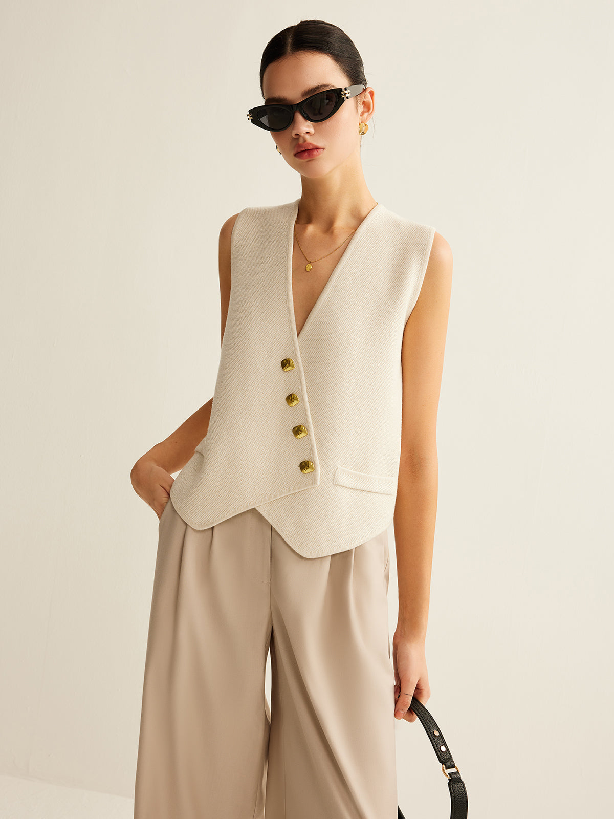 Shane | Vest with Gold Buttons