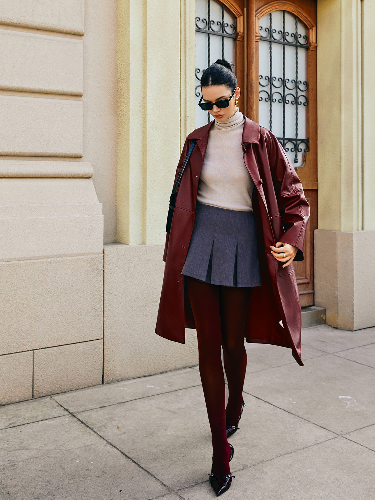 Hudson | Trench Coat Glossy faux leather