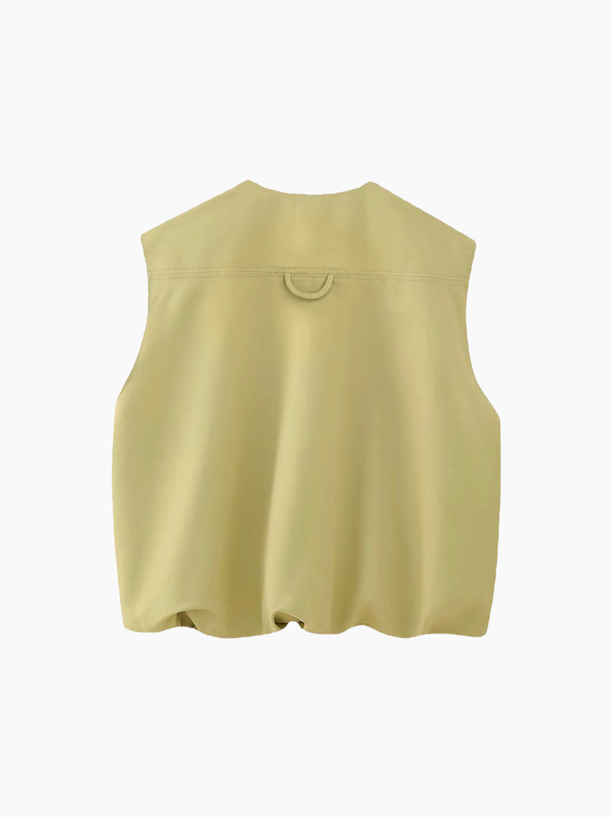 Brooklyn | Sleeveless Vest with Zipper and Pockets Yellow