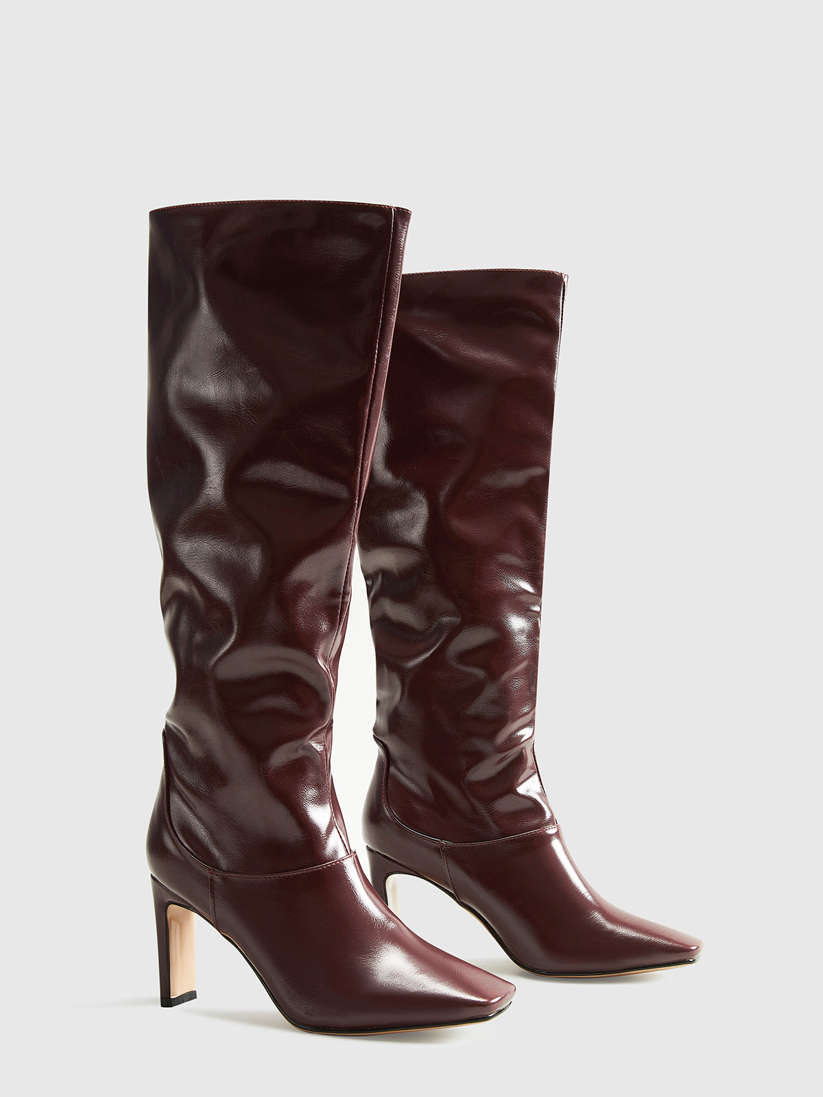 Faviola | Knee-High Boots with a Shiny Finish