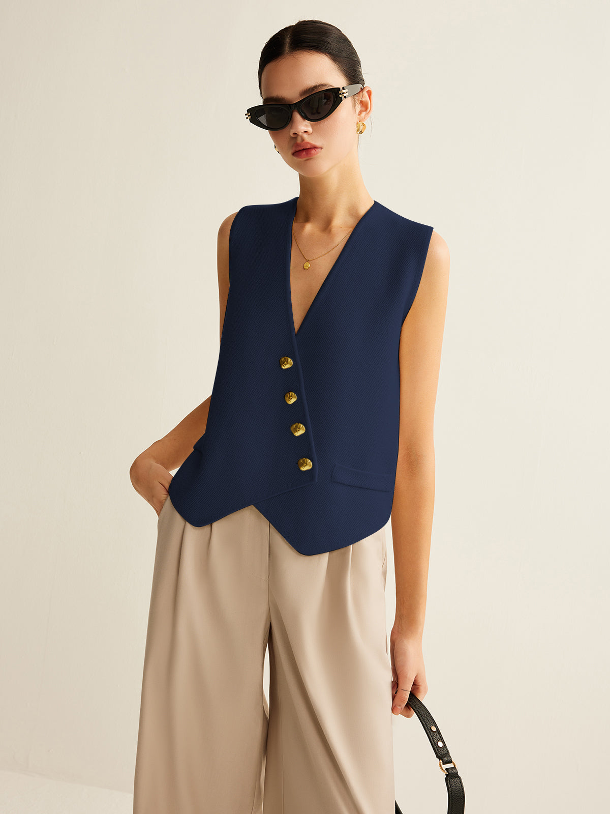 Shane | Vest with Gold Buttons