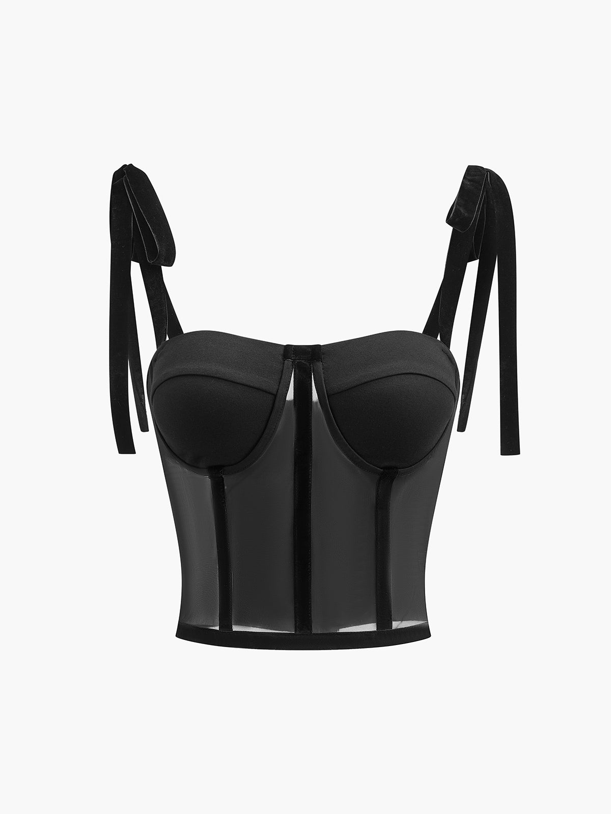 Calleigh | Corset Top Sheer Mesh