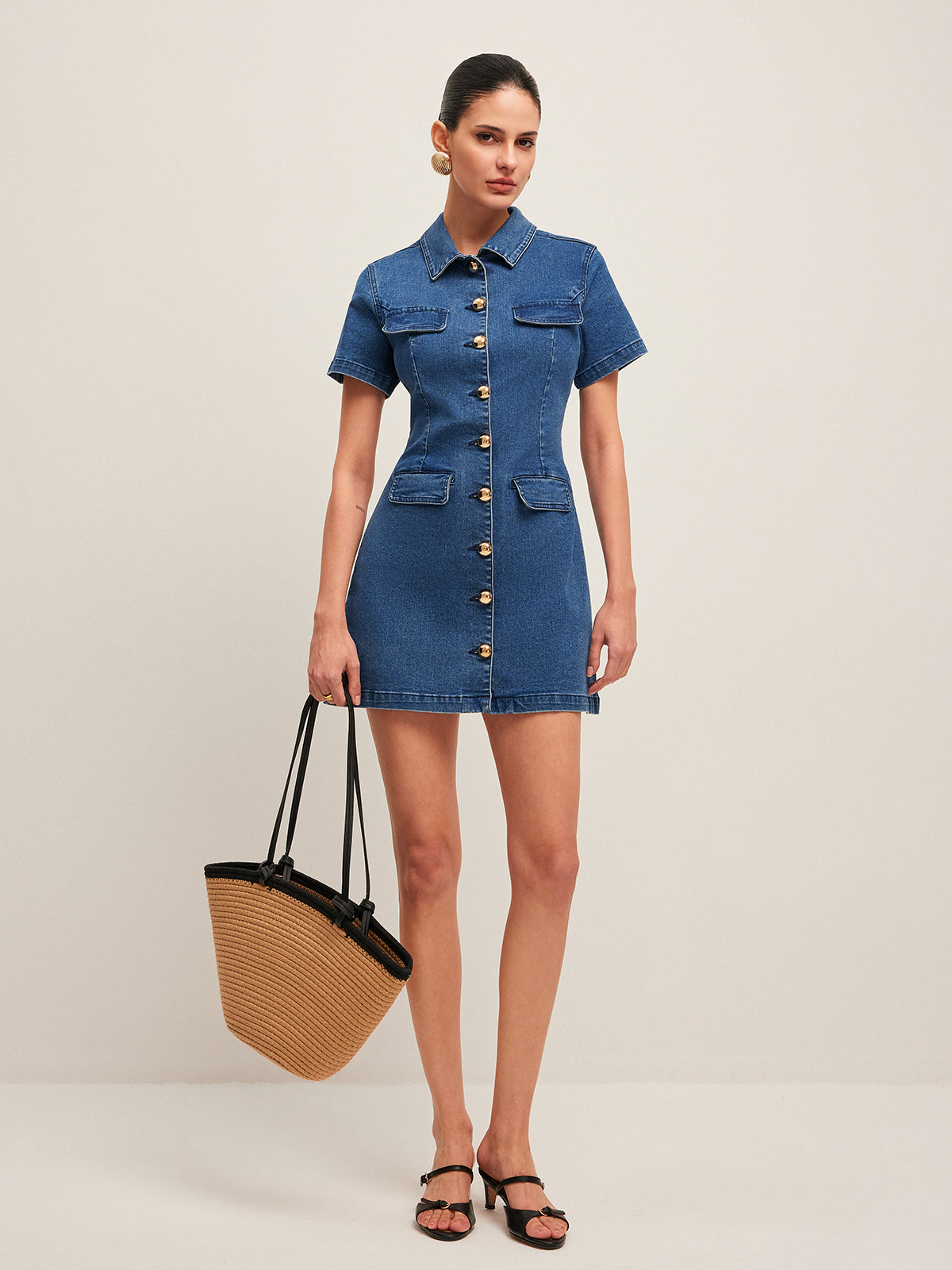 Delphia | Denim Dress Short Sleeves