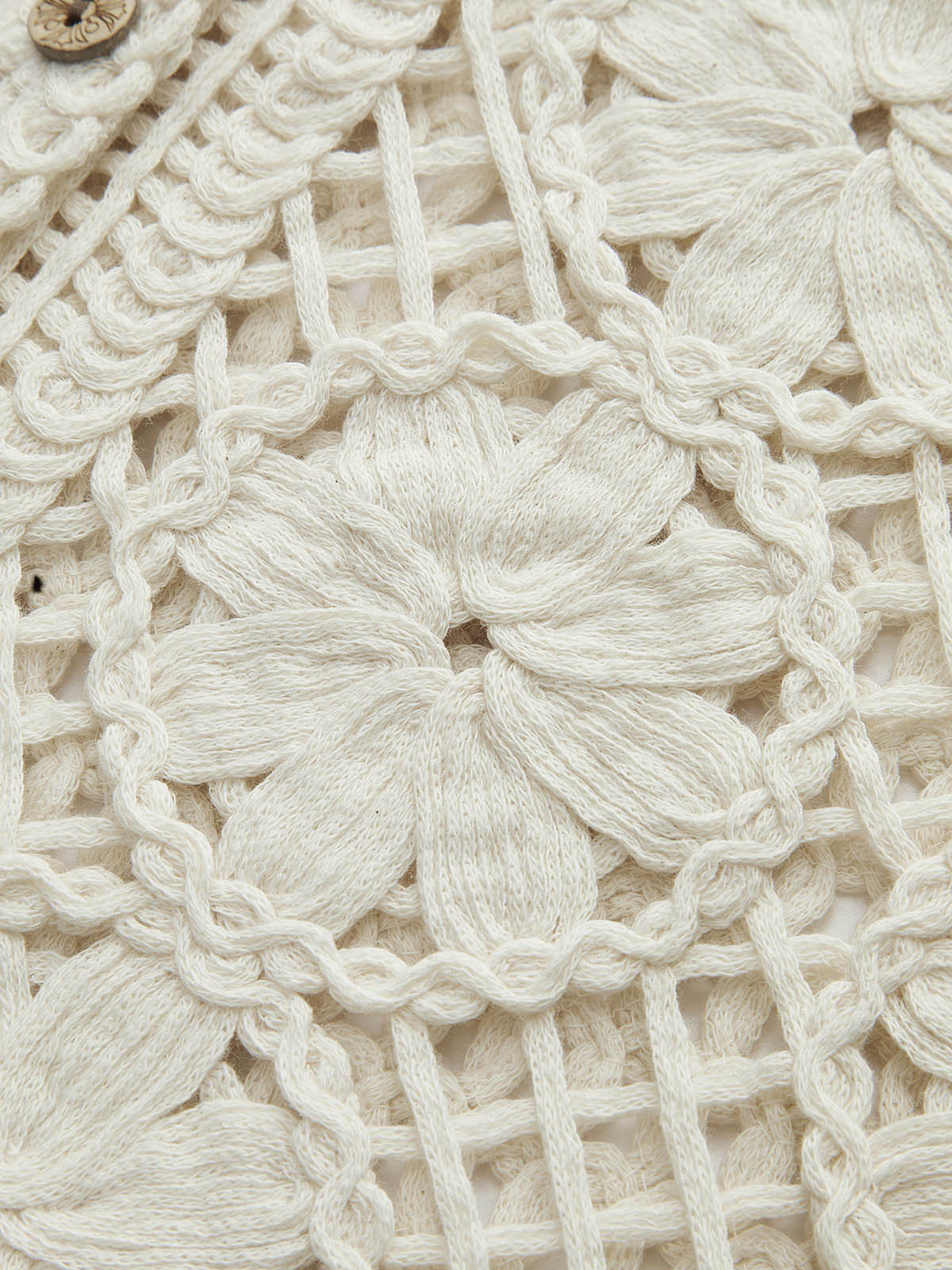 Haisley | Knitted Cardigan Jacquard Floral Pattern