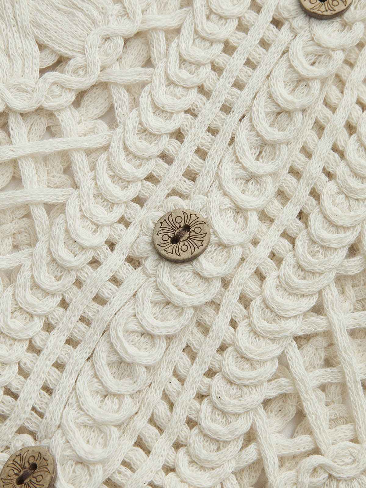 Haisley | Knitted Cardigan Jacquard Floral Pattern