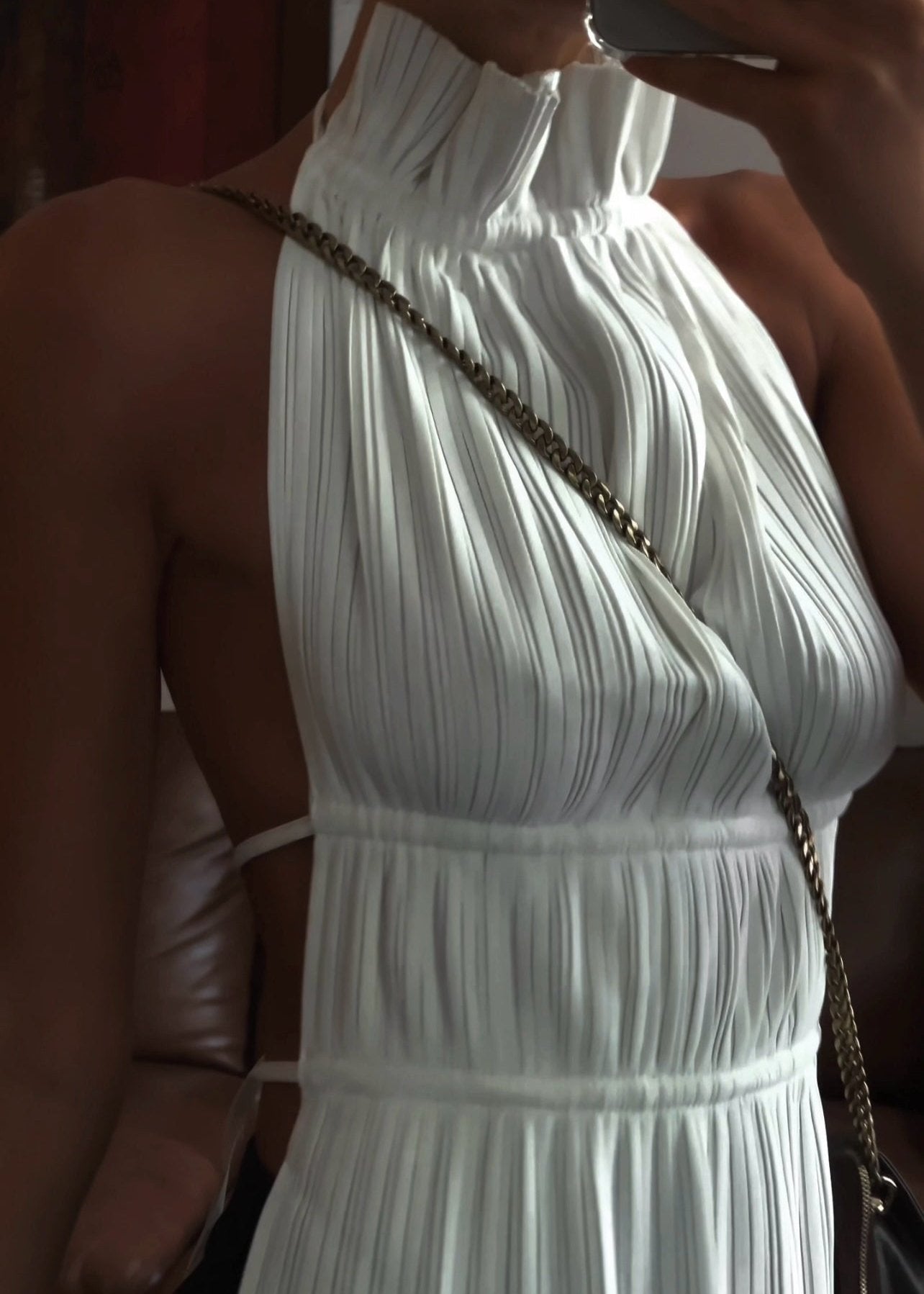 Shyann | Halter Top Pleated Backless