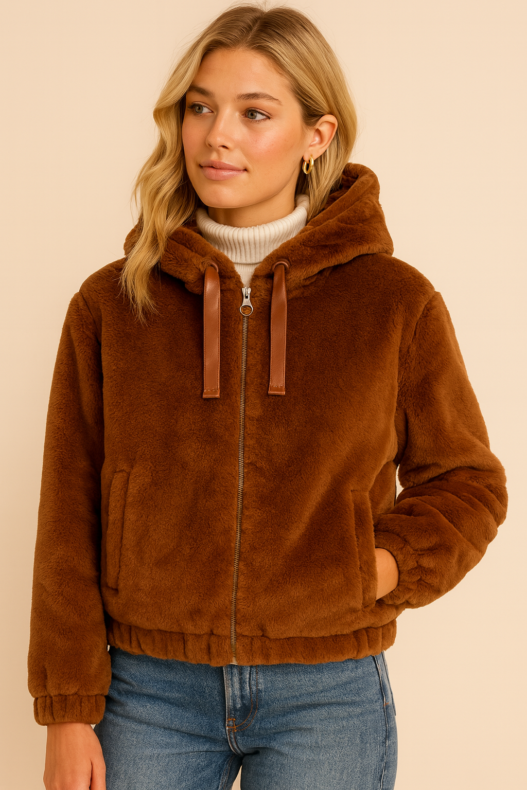 Stevie | Teddy Coat with Hood