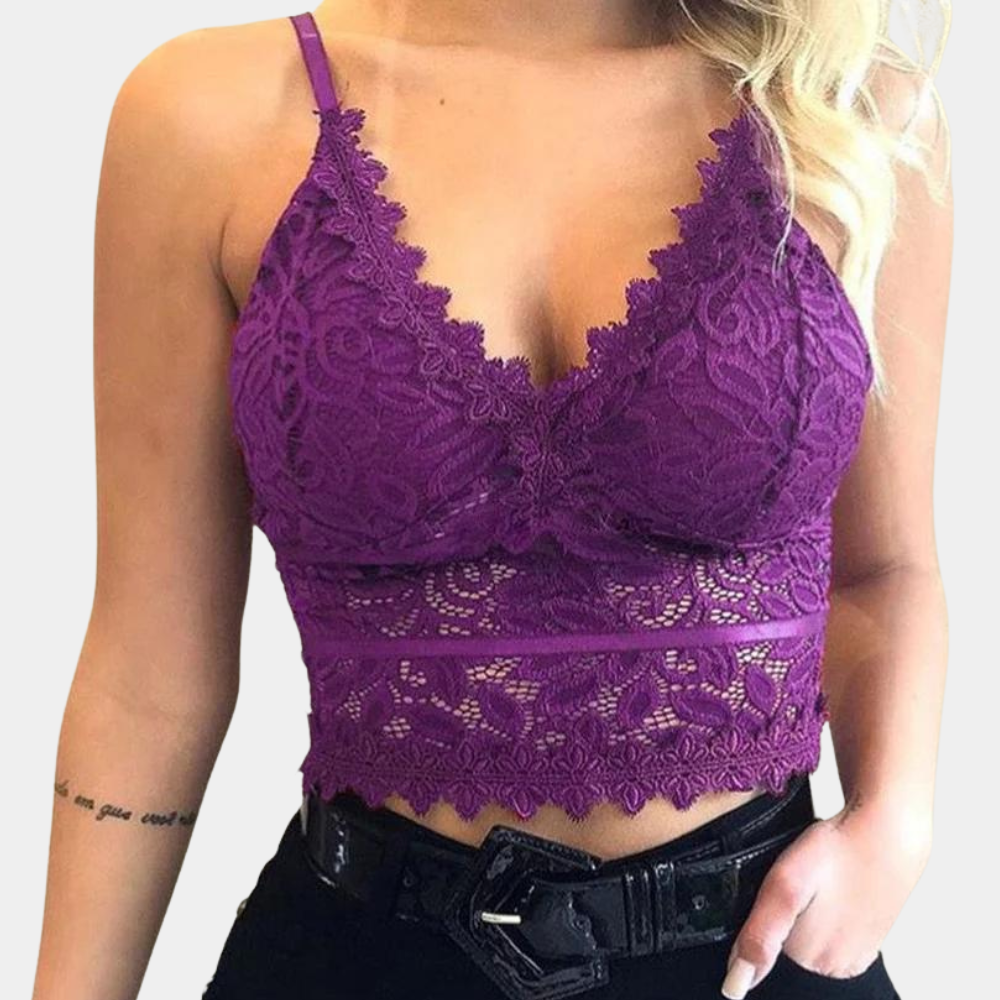 Anahi | Delicate Lace Cropped Top