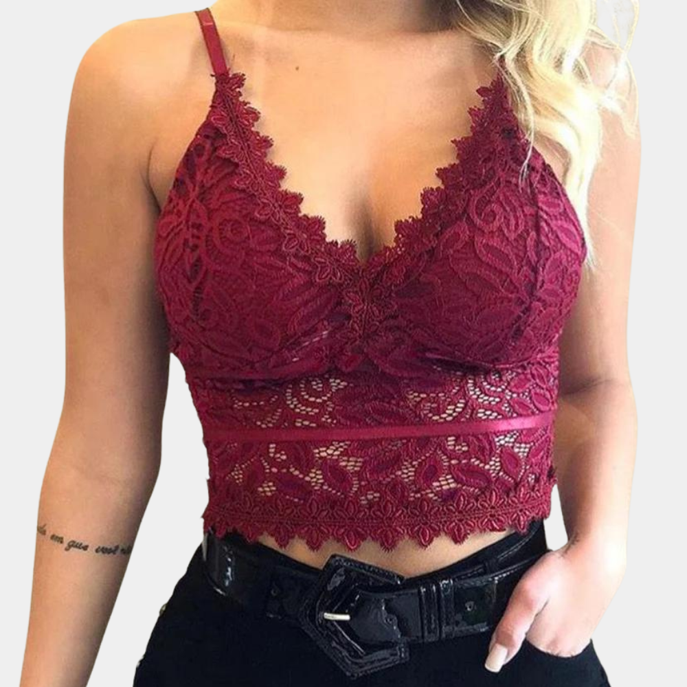 Anahi | Delicate Lace Cropped Top
