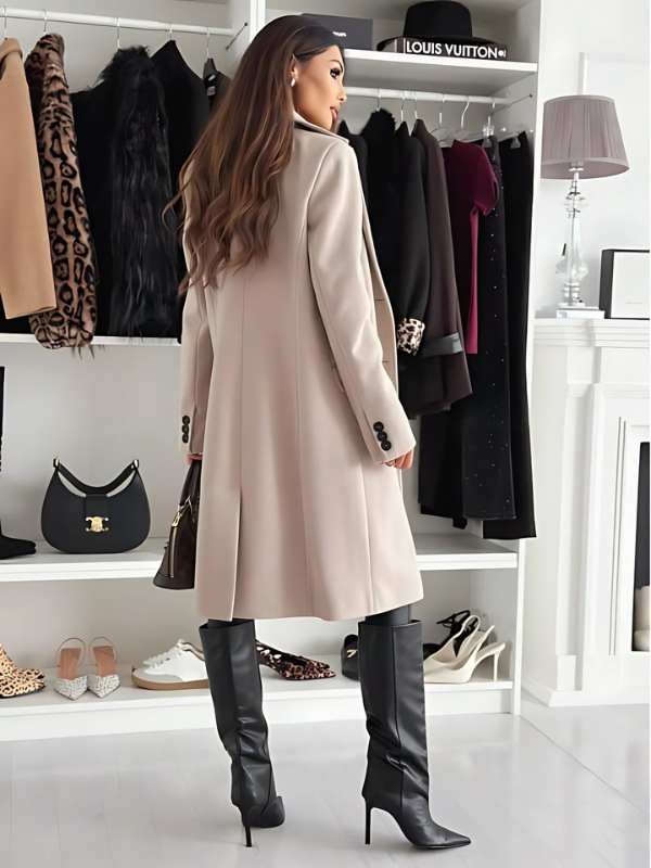Spring | Women's Trench Coat with Lapel Collar