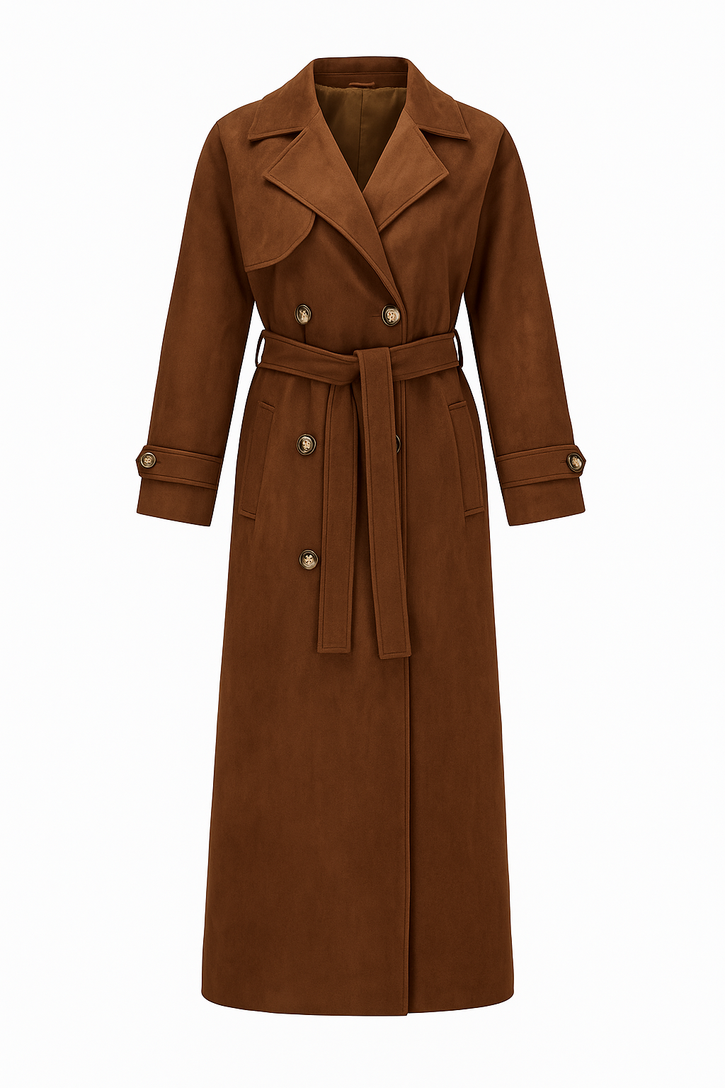 Alannah | Double-breasted trench coat with belt