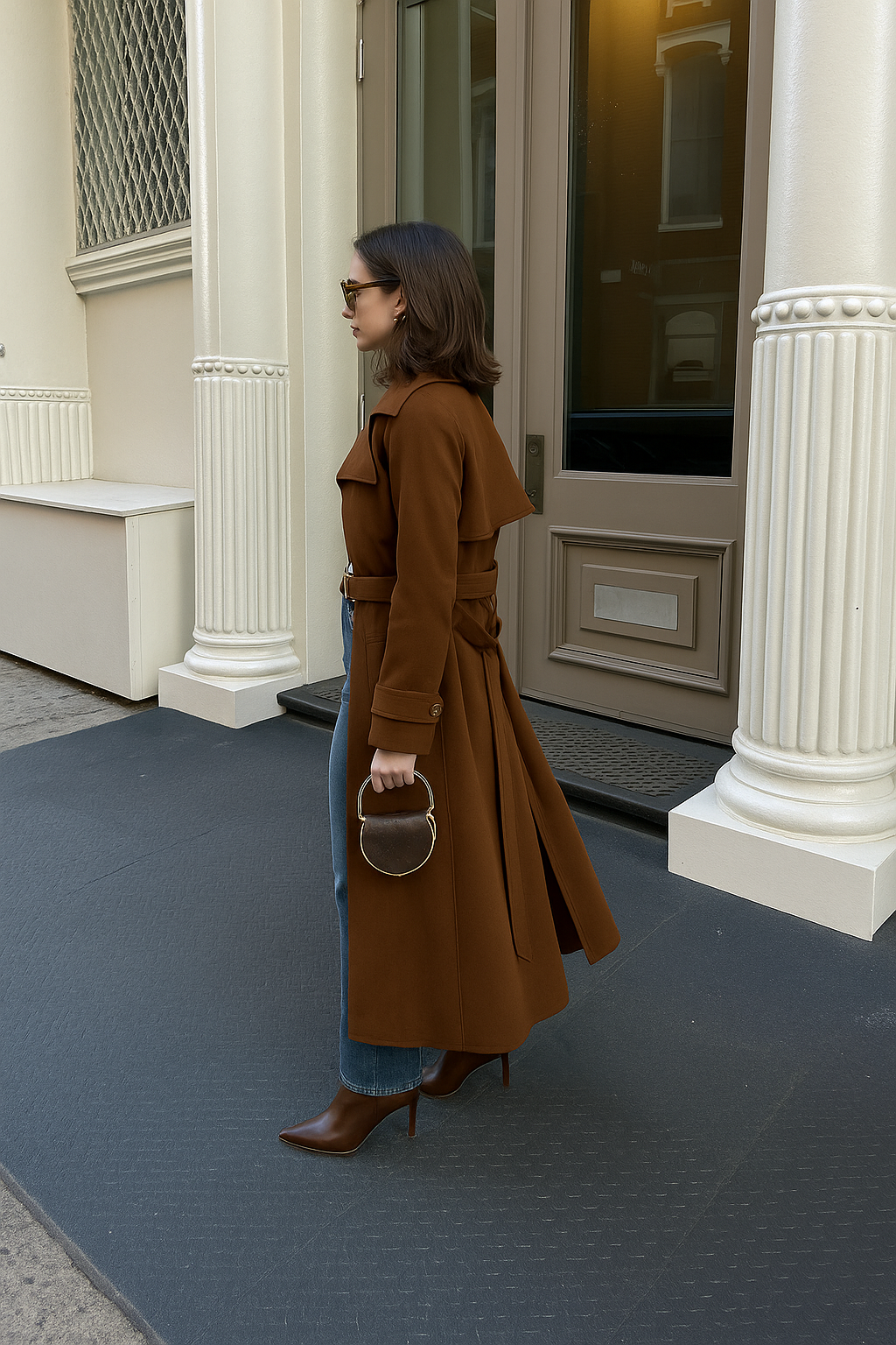 Alannah | Double-breasted trench coat with belt