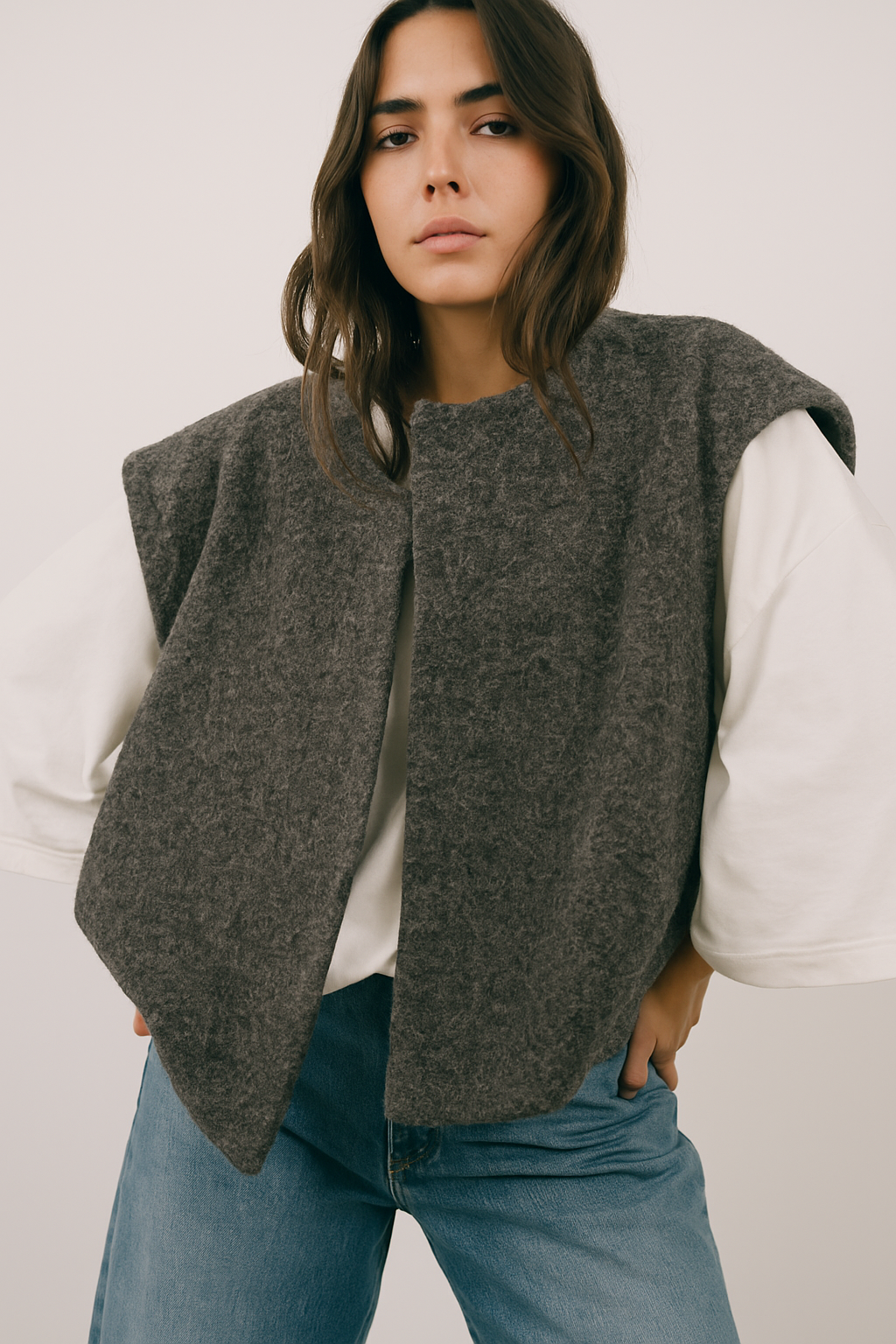 Fenna | Open-Front Cardigan with Wide Armholes