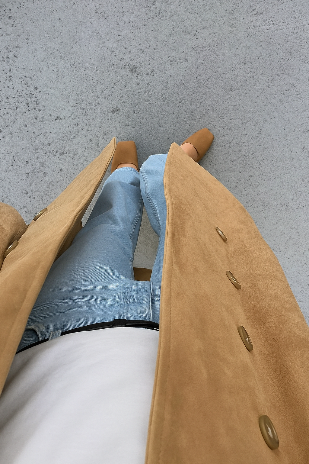 Maja | Long Trench Coat Women's Double-Row Lapel Brown
