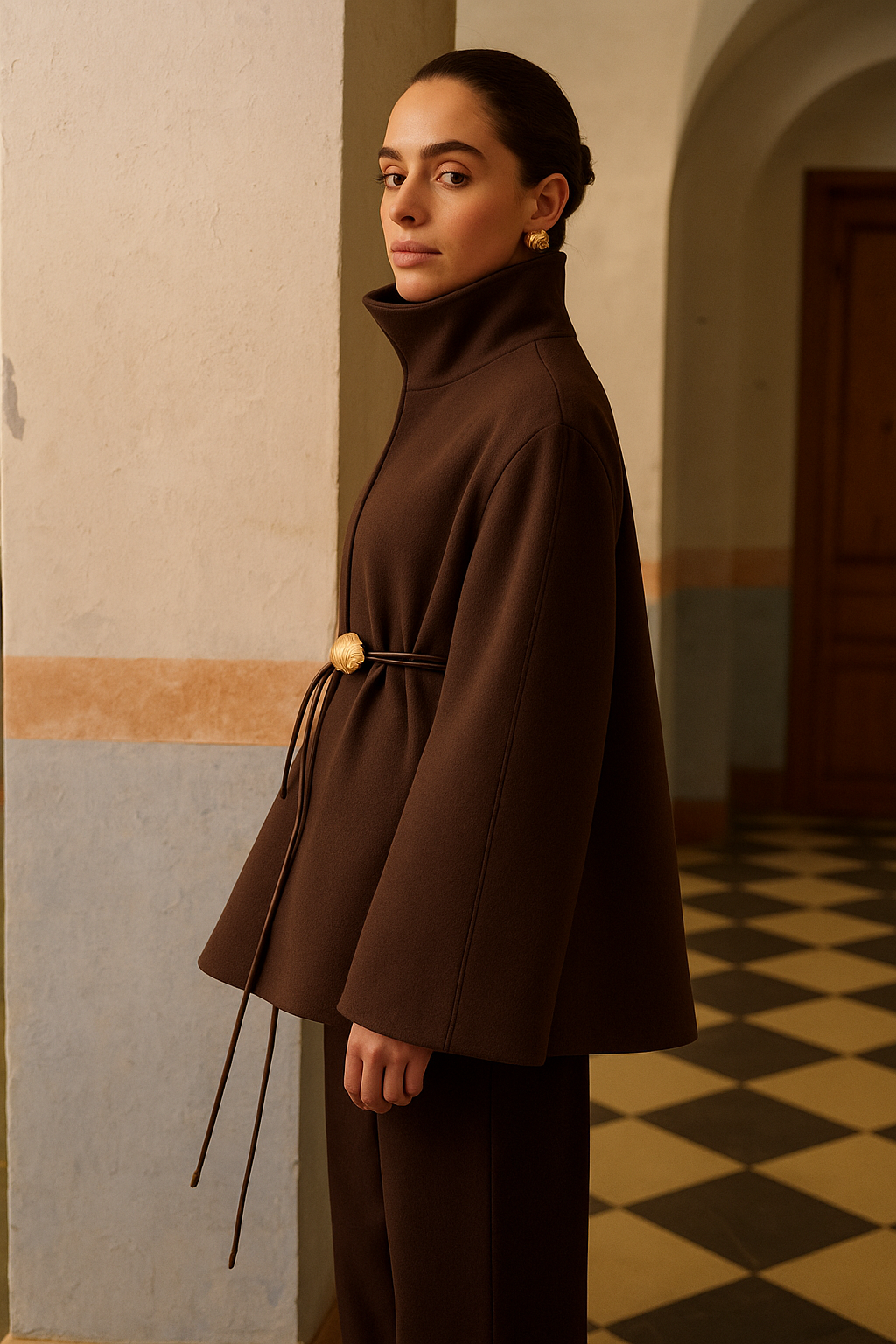 Kayden | Women's Set Light Brown Asymmetrical