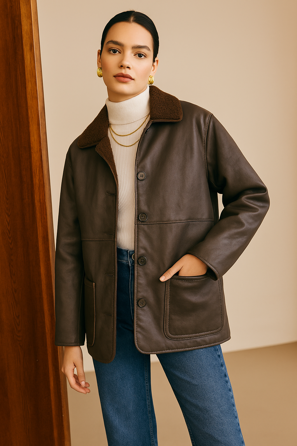 Melodi | Women's Jacket Double-Sided Faux Leather