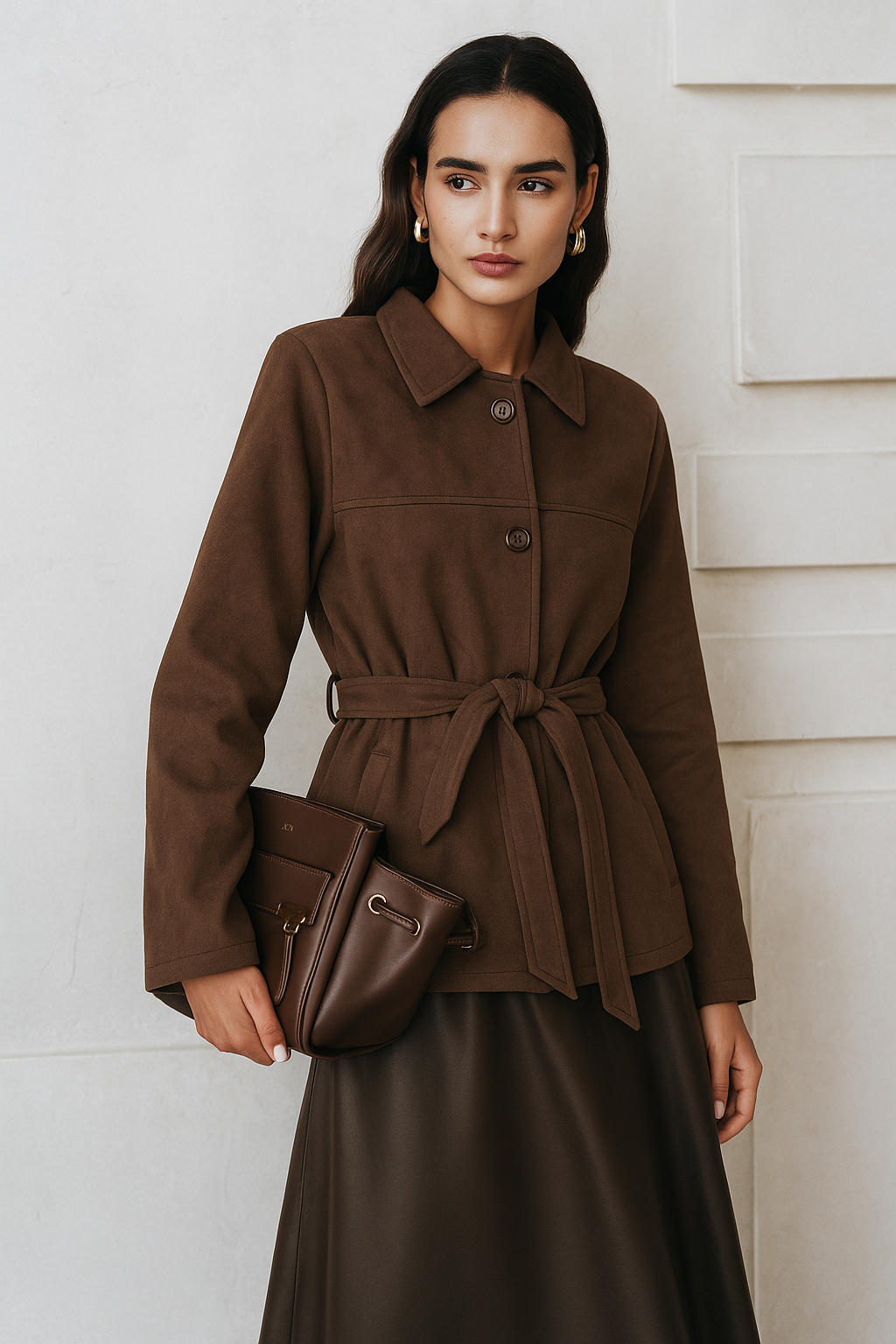 Verona | Women's coat with tie belt