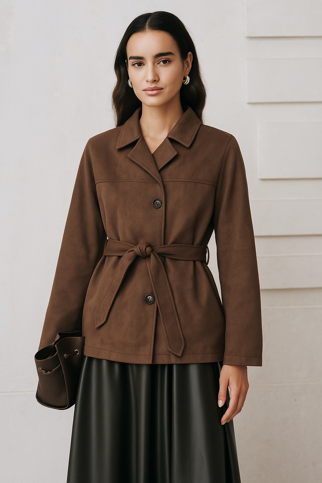 Verona | Women's coat with tie belt