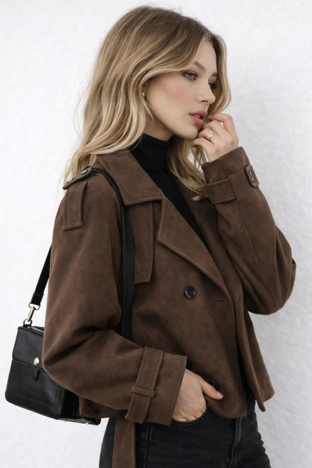 Lawrence | Dark Brown Coat with Belt