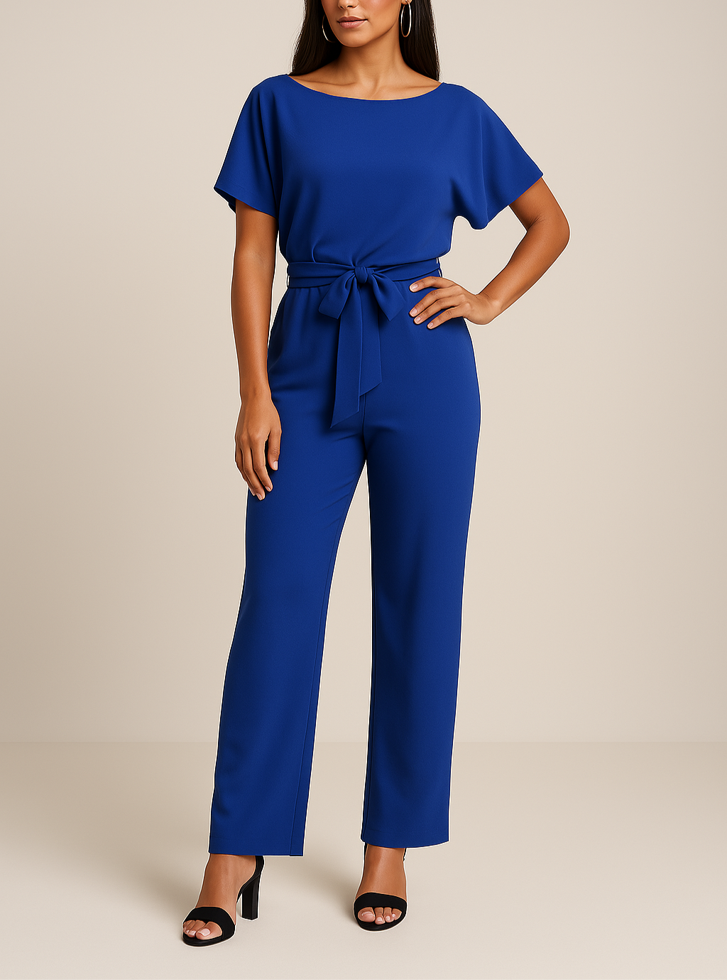 Brecht | Wide-Leg Jumpsuit with Tie Belt