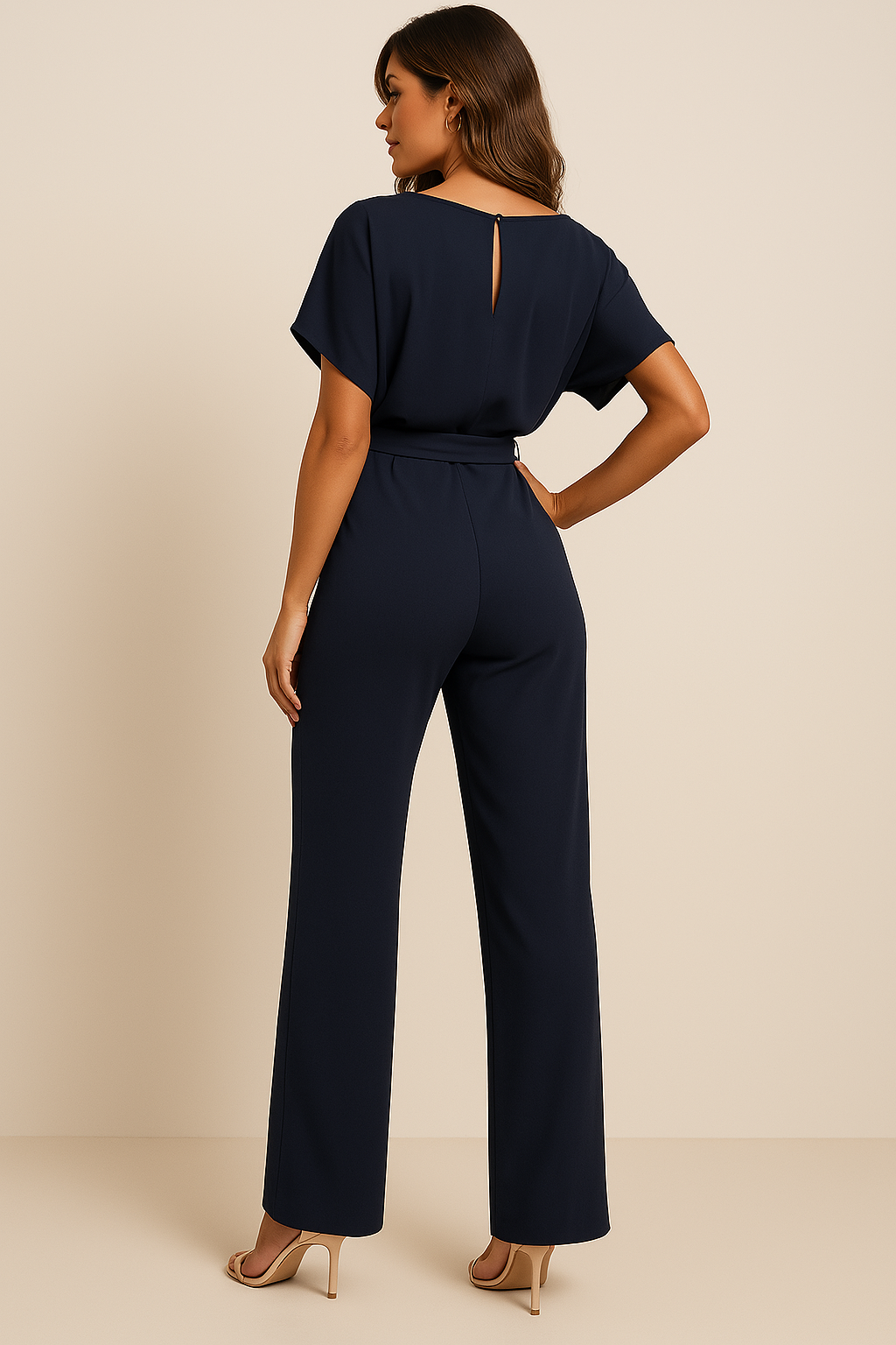 Brecht | Wide-Leg Jumpsuit with Tie Belt