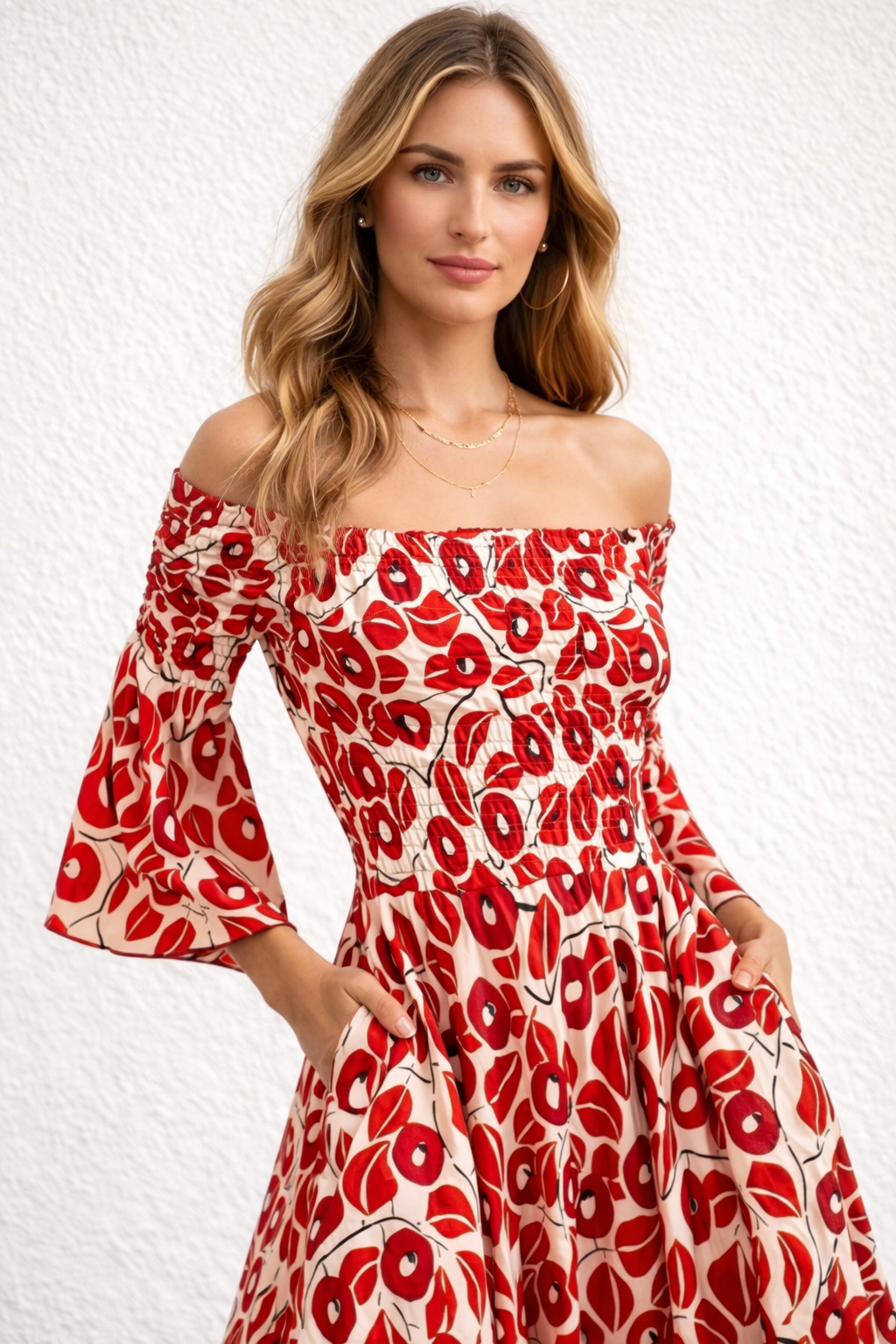 Heaven | Maxi Dress Floral Print Off-shoulder