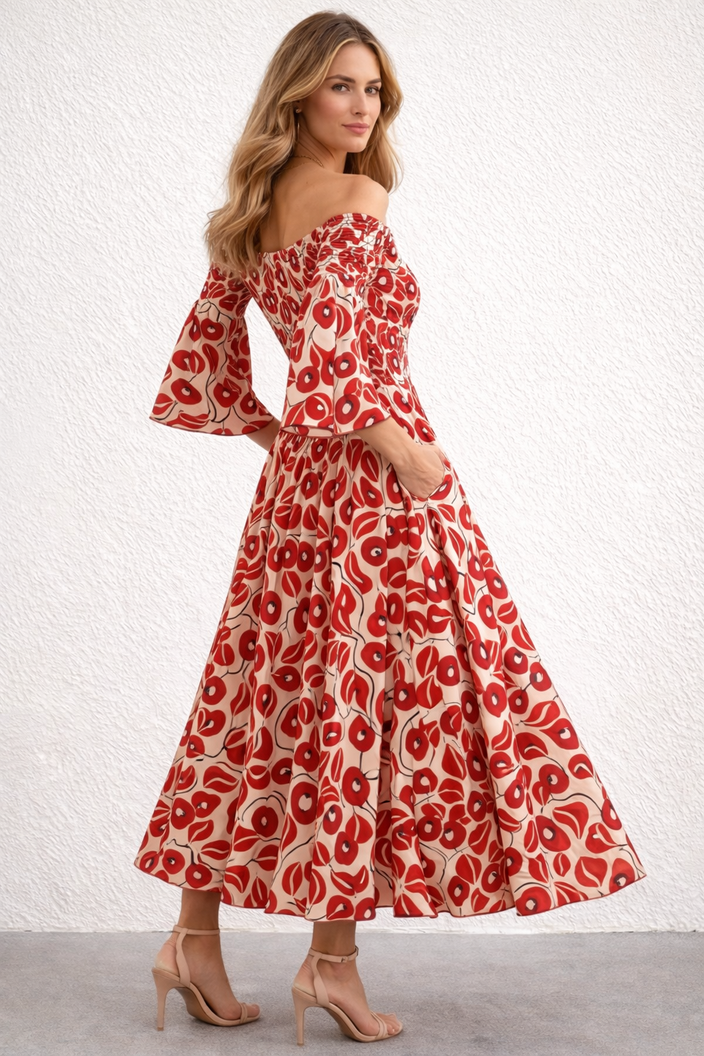 Heaven | Maxi Dress Floral Print Off-shoulder