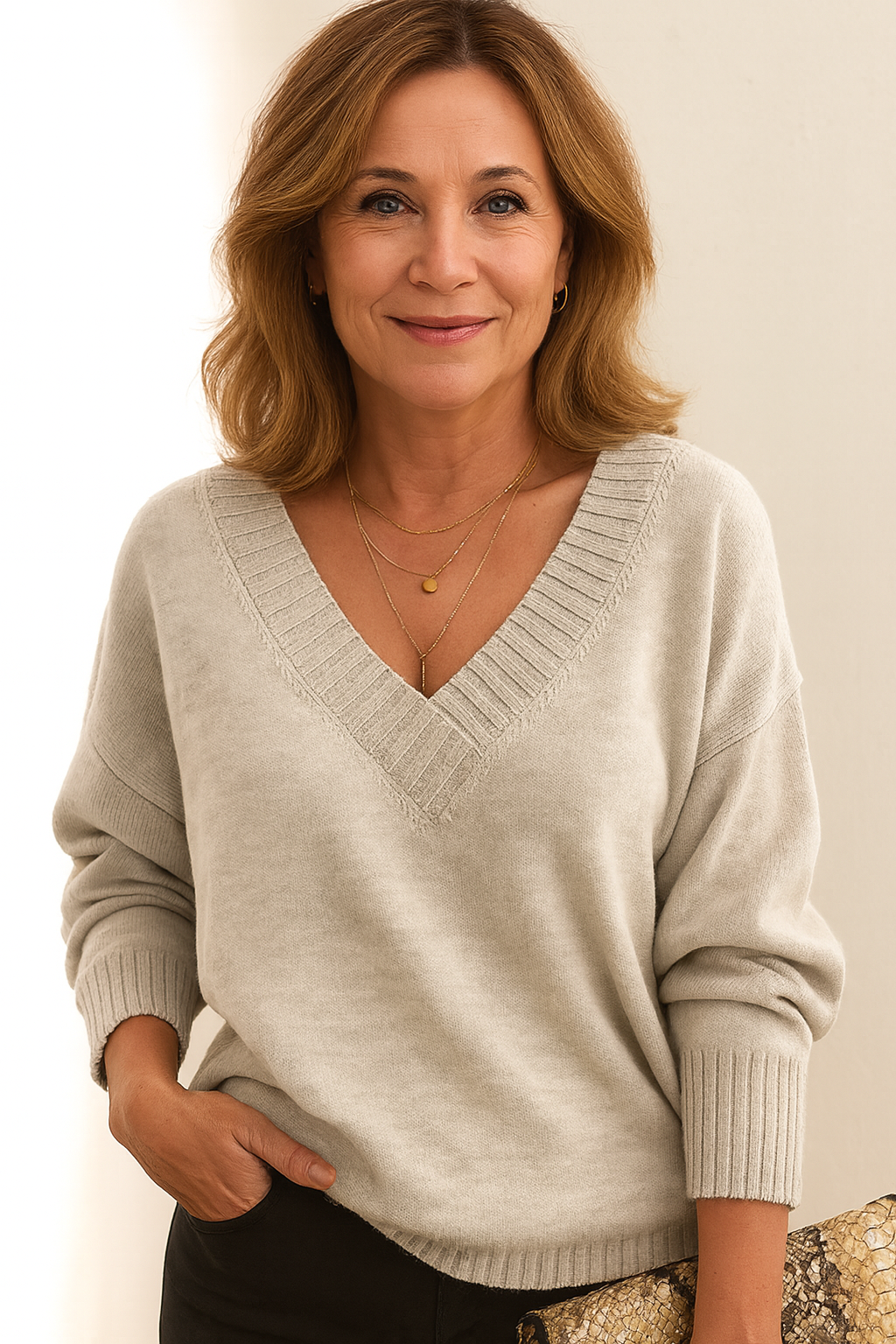 Kyrsten | V-Neck Sweater for Effortlessly Stylish Women