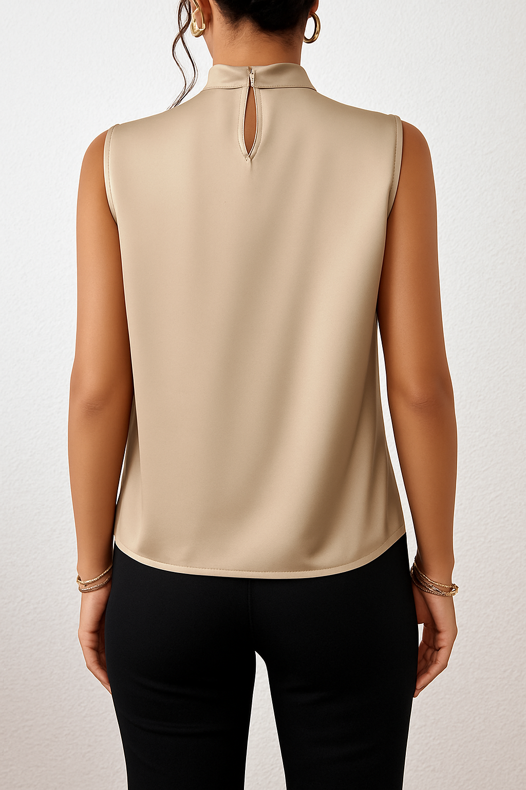 Elara | Halter Top with Draped Neckline