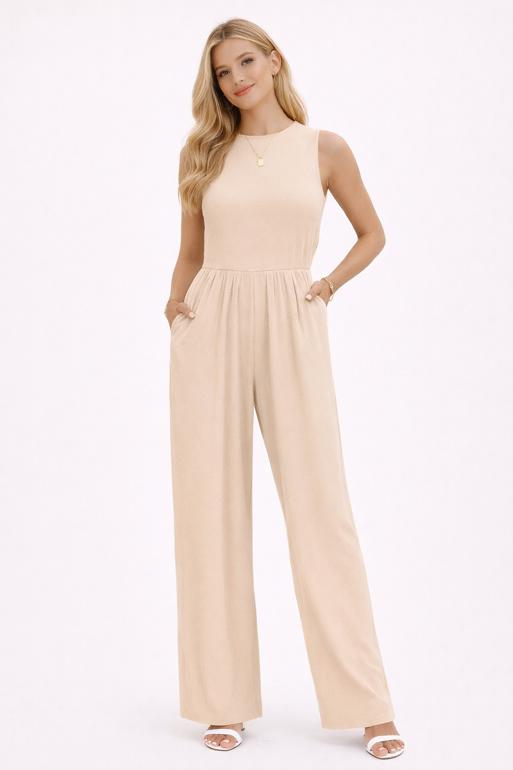 Jonna | Jumpsuit Women's Wide Leg Beige