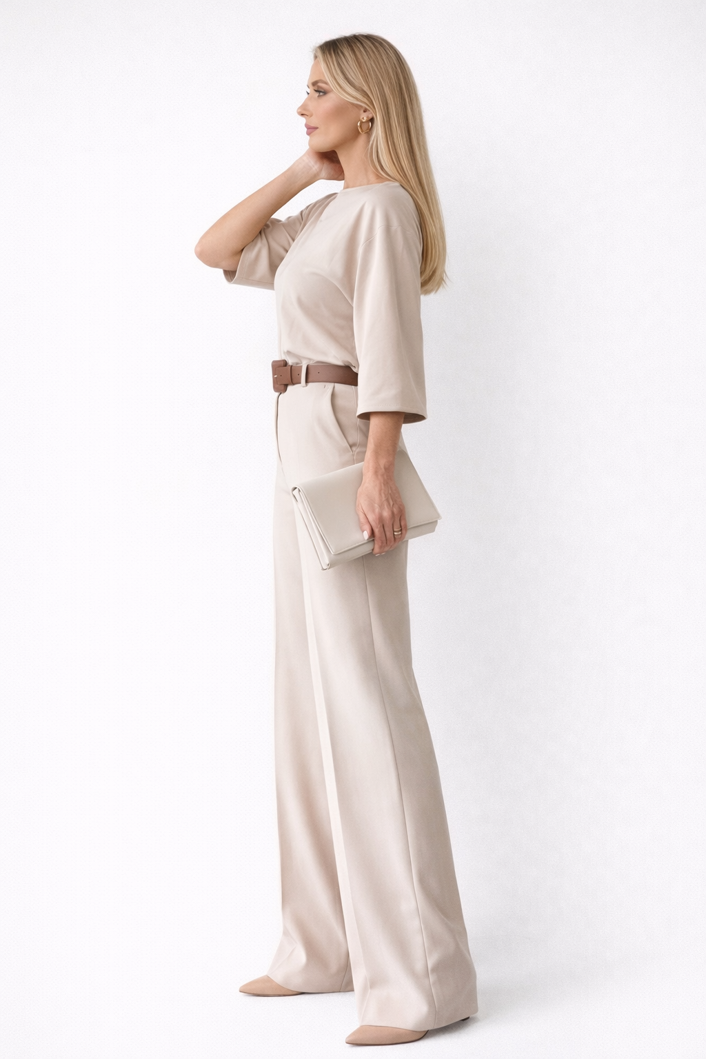 Ariana | Two-Piece Suit Beige Elegant