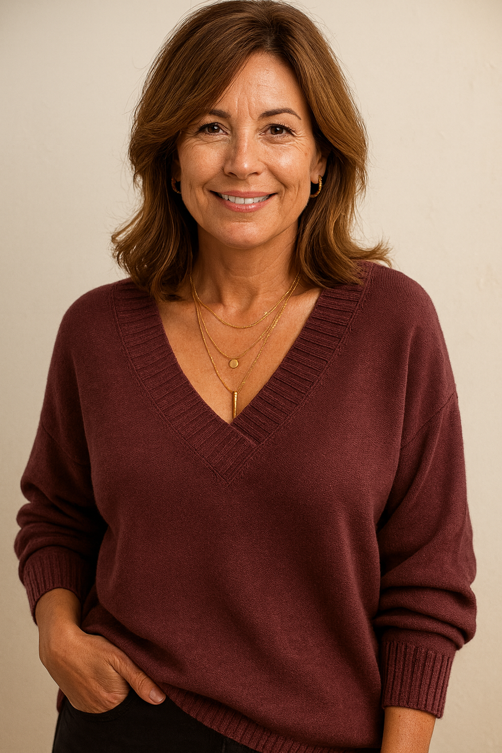 Kyrsten | V-Neck Sweater for Effortlessly Stylish Women
