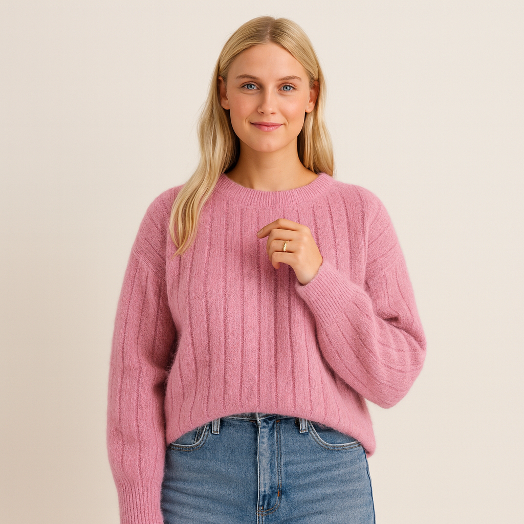 Lainey | Effortlessly Stylish Ribbed Knit Sweater for Women