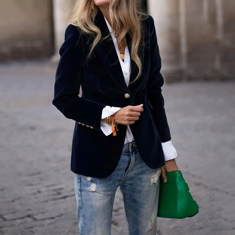 Katharine | Effortless Style Velvet Blazer Women