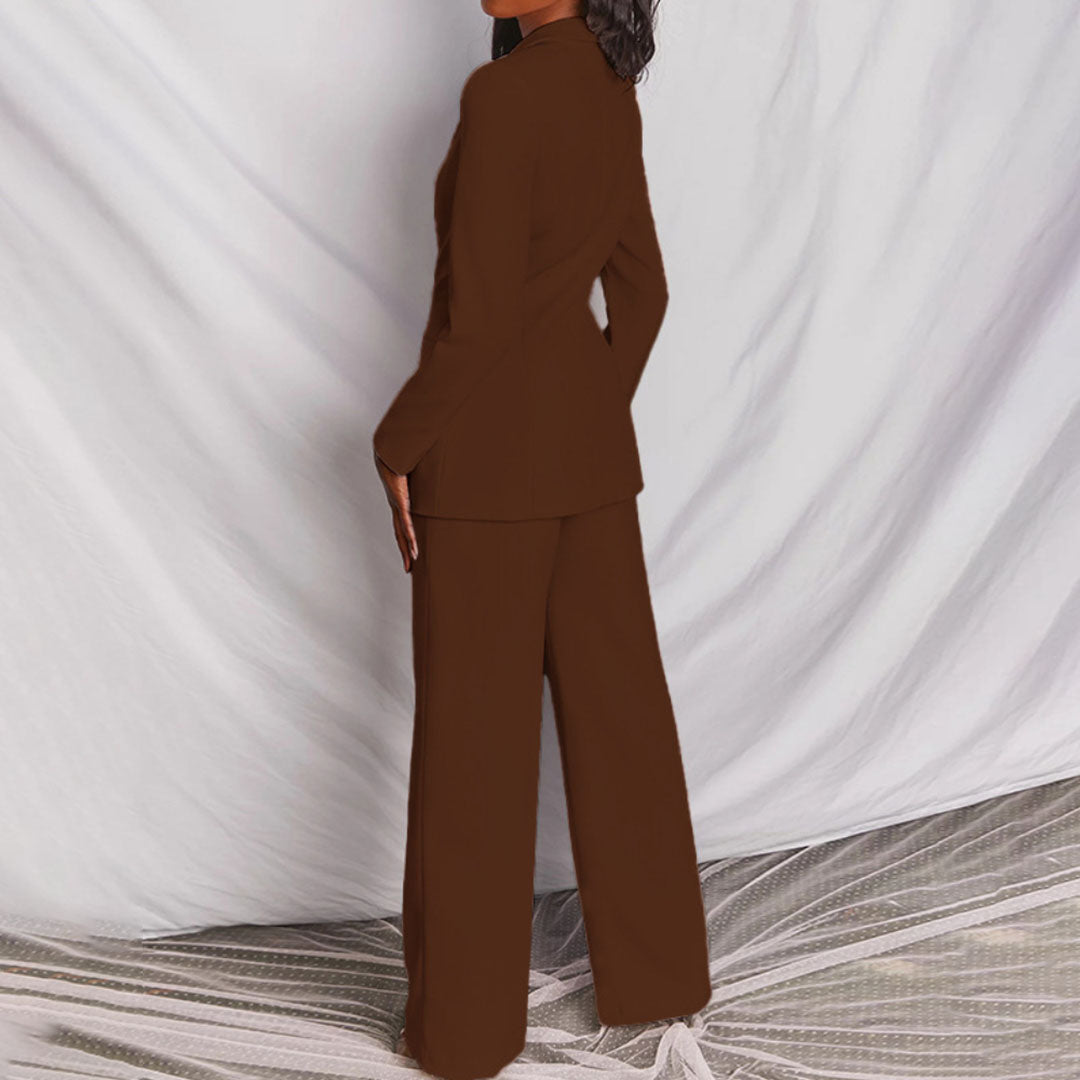 Velma | Fuchsia Wide Leg Suit Set