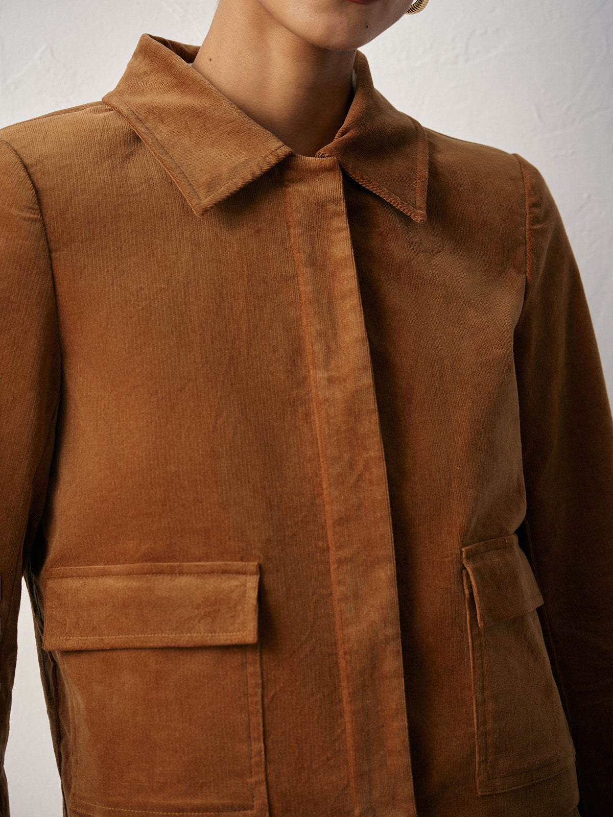 Libbie | Women's Corduroy Set Crop Jacket