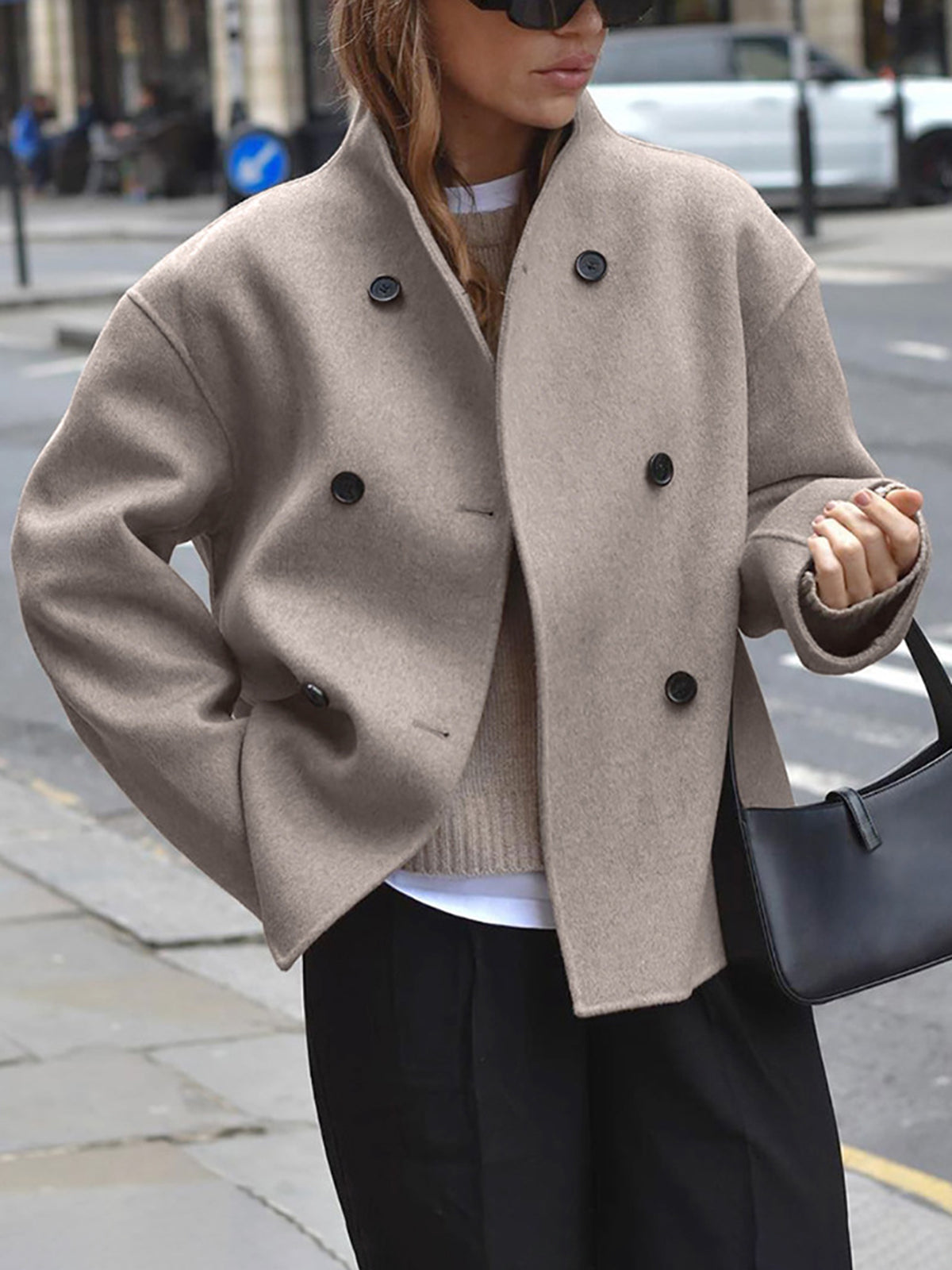 Susanne | Short Women's Coat with Double Button Closure