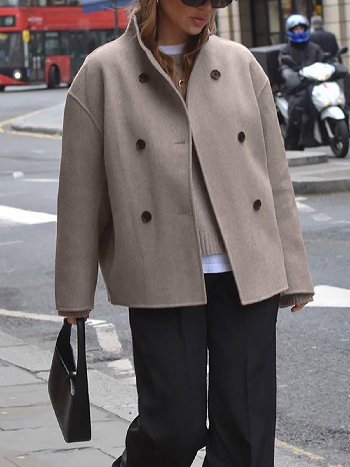 Susanne | Short Women's Coat with Double Button Closure