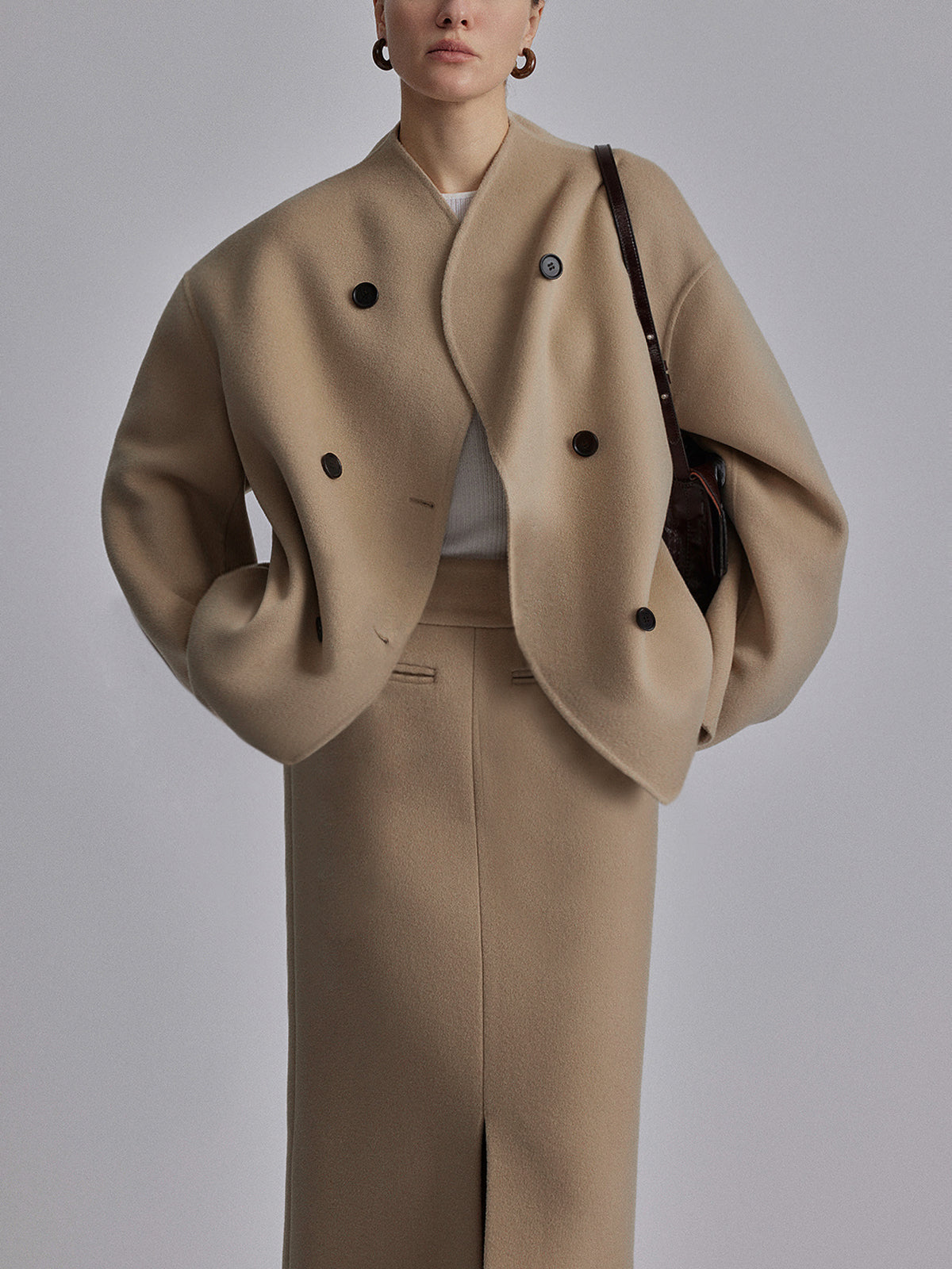 Susanne | Short Women's Coat with Double Button Closure