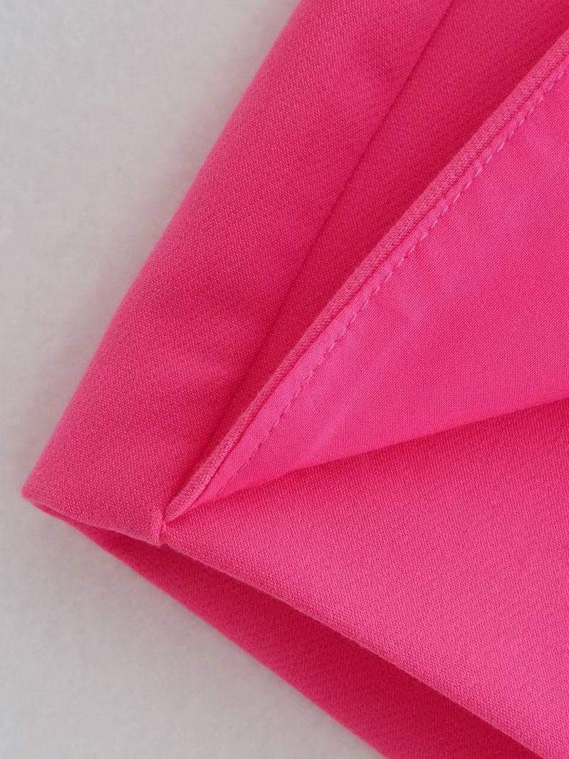 Malaika | Pink Skort with Asymmetrical Wrap