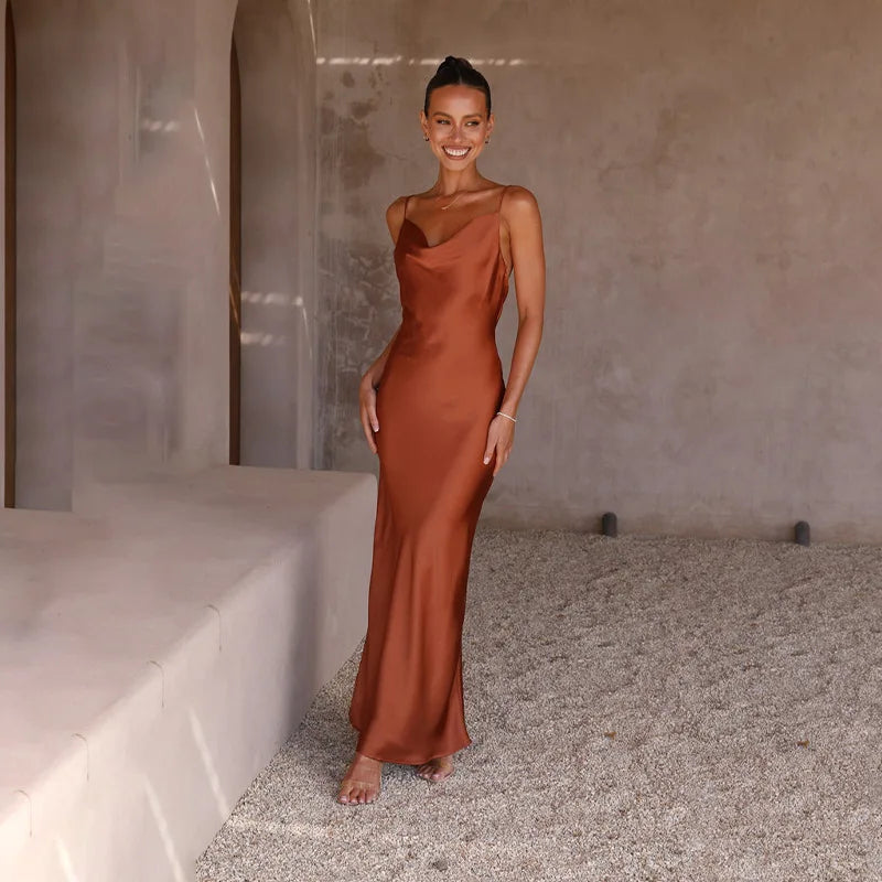 Nola | Elegant Dress with Cowl Neckline