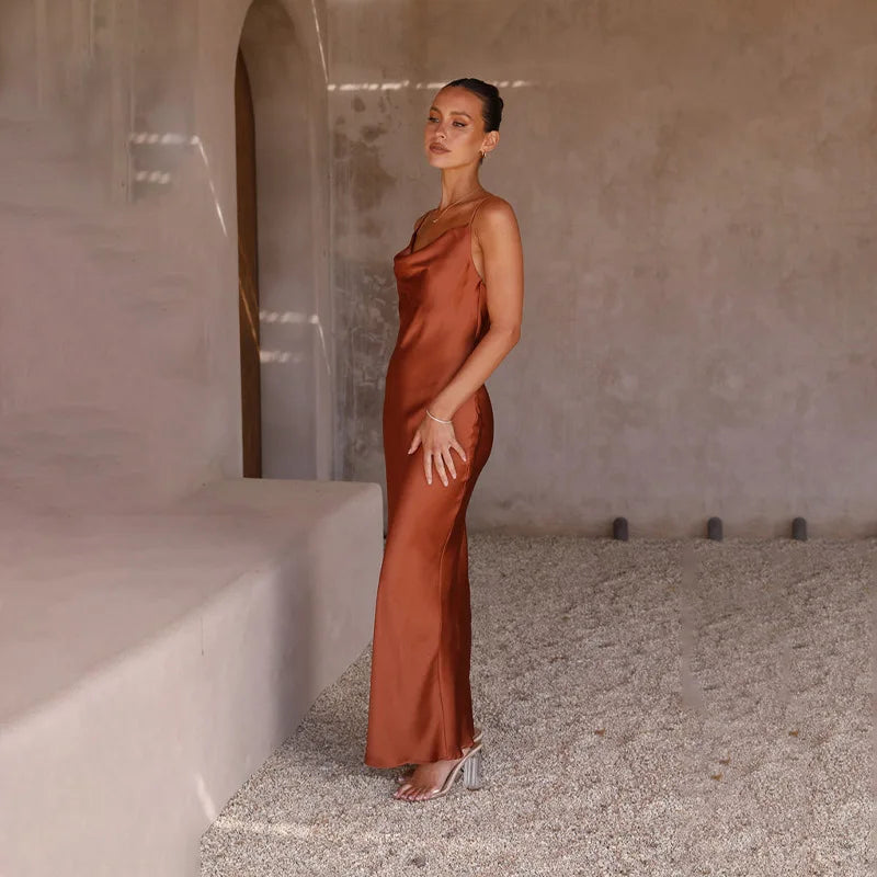 Nola | Elegant Dress with Cowl Neckline