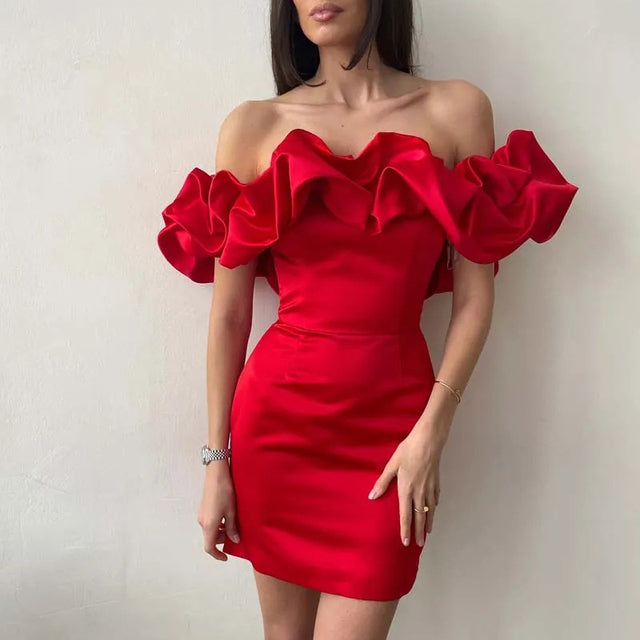 Gerri | Off-the-Shoulder Mini Dress with Ruffles