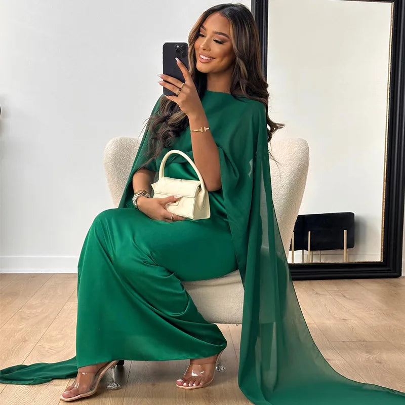 Alecia | Kaftan Dress with Airy Cape Sleeves