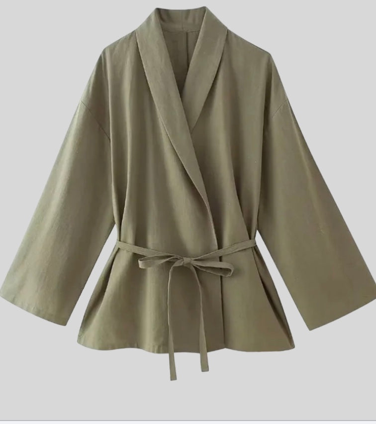 Myrle | Two Piece Kimono Set Wrap Top