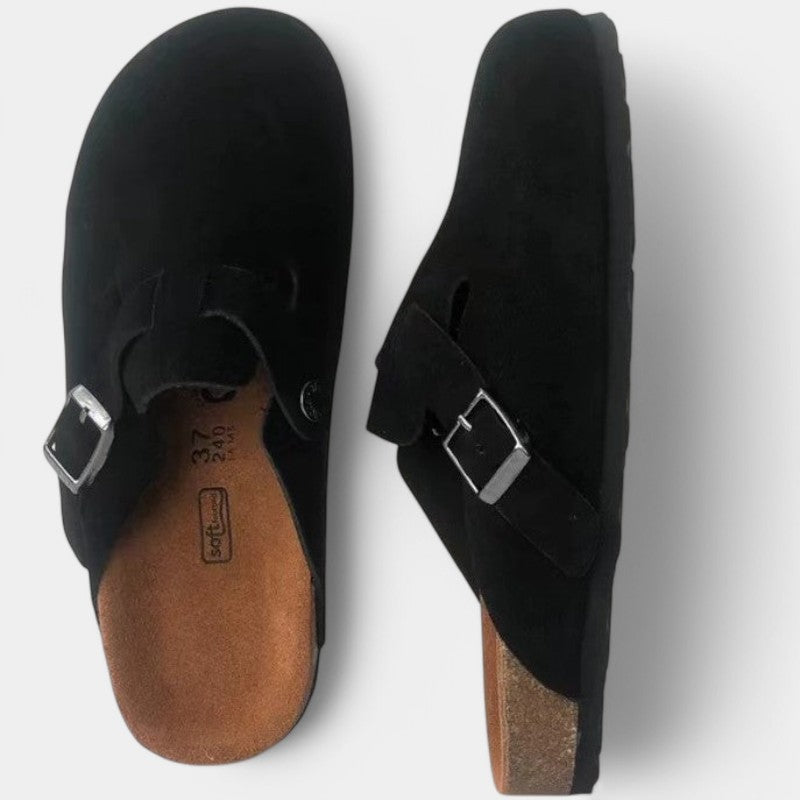 Hollie | Clogs with Buckle & Comfort Footbed
