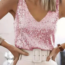 Brynn | Glamorous All-Over Gold Sequin Top