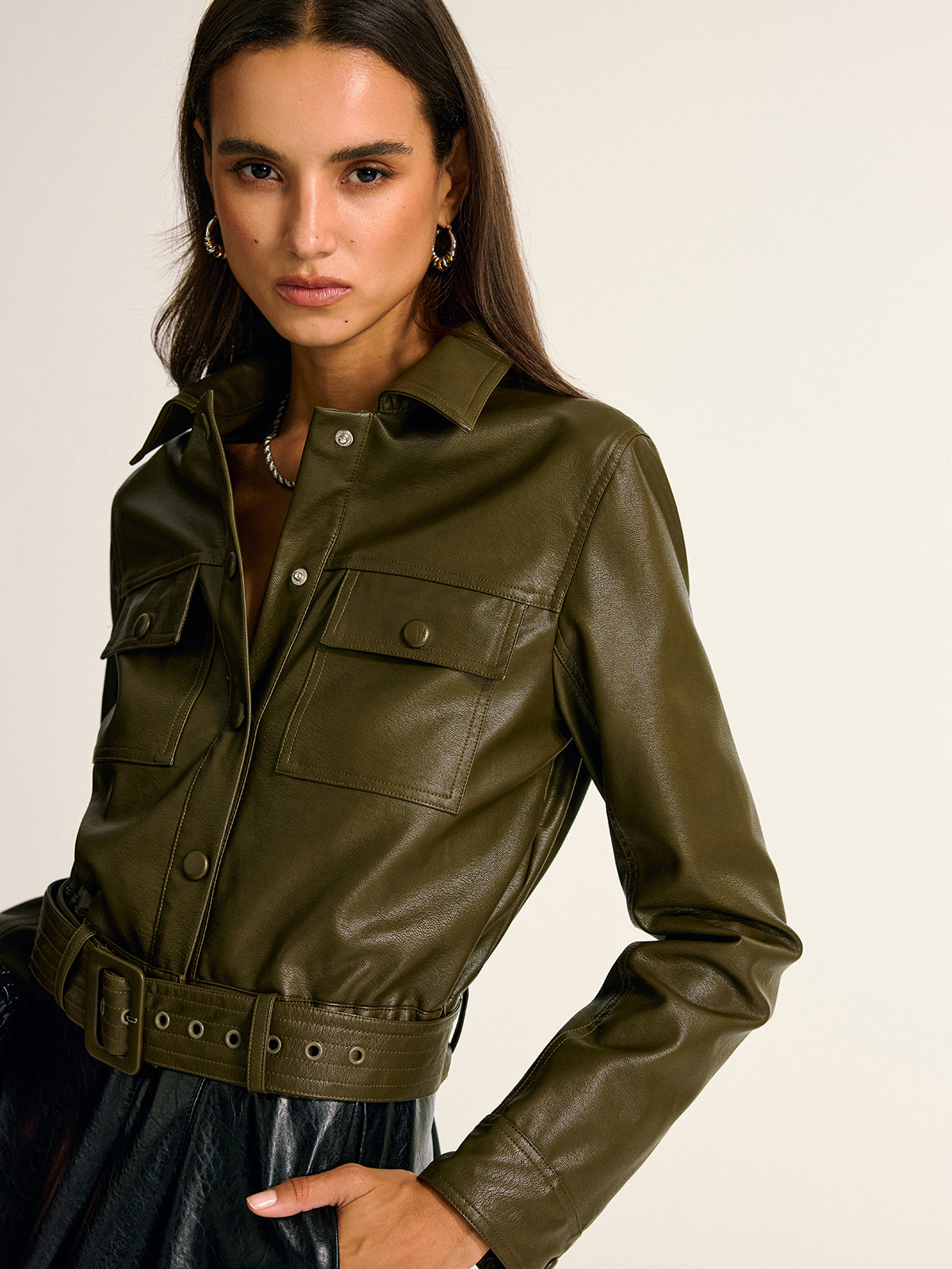 Kami | Shirt Jacket with Utility Pockets and Belt