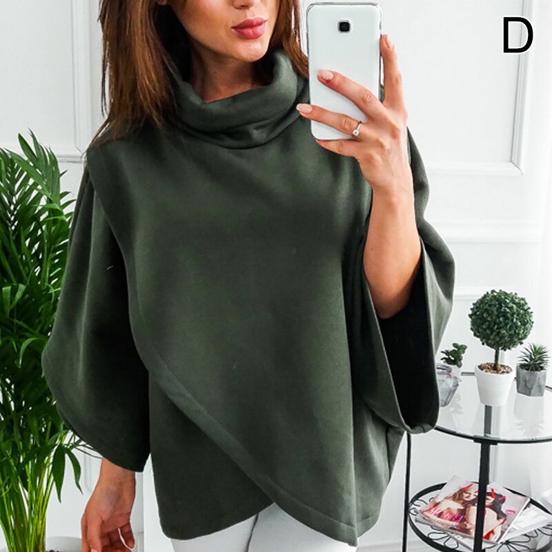 Nina | Poncho Top with High Neckline