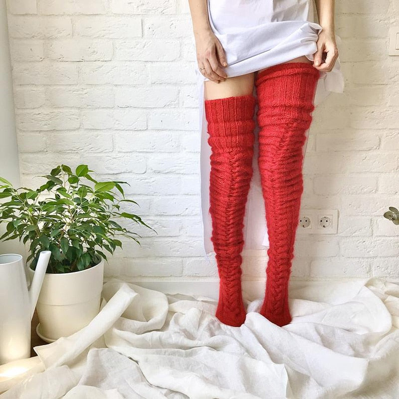 Nisha | Overknee Socks Warm Knitted